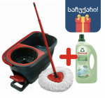 იატაკის საწმენდი მოპი სათლით Vileda Turbo Smart + უნივერსალური საწმენდი საშუალება Frosch 1ლ. საჩუქრად!